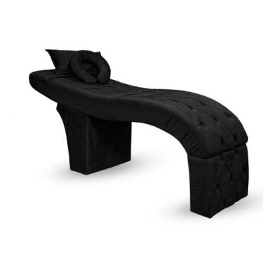 Imagem de Maca Estética Bela Para Extensão De Cílios Veludo Preto - SOFA STORE