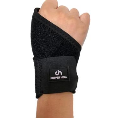Imagem de Pulseira de compressão longa COPPER HEAL Ajustável Suporte - Adequado para Alça de Mangas Curtas de Mão Direita e Esquerda Envoltórios de Recuperação Médica para Alívio da Dor