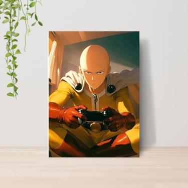 Imagem de Genérico, Quadro One Punch Saitama Anime A4 | Placa MDF 08