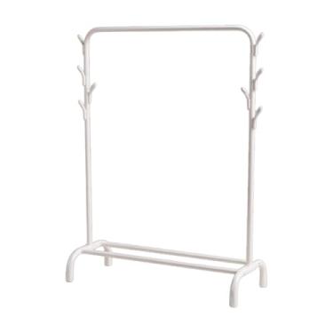 Imagem de Cabideiro Arara De Roupas Closet C/Sapateira Ganchos Branco