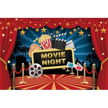 Imagem de ZJRBJB 3 x 2,4 m, decoração VIP para noite de cinema, pano de fundo, tapete vermelho, palco, filme, ação, cinema, festa, dança, apresentação, câmera, baile de máscaras, aniversário, chá de bebê