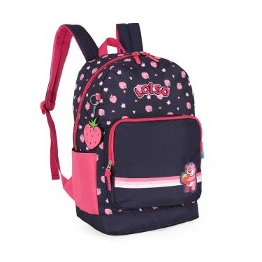 Imagem de Mochila de Costas G Lotso Disney Luxcel | Toy Story | Azul Escuro e Pink | Chaveiro Morango