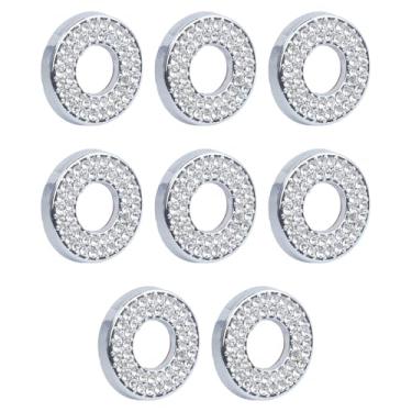 Imagem de ZYHW Capas de fechadura de porta de carro decoração de strass brilhante, 4 peças de tampa de parafuso de haste de tração interior para Mercedes Benz C200L C260L GLC300 GLC260, kit de adesivos de luxo