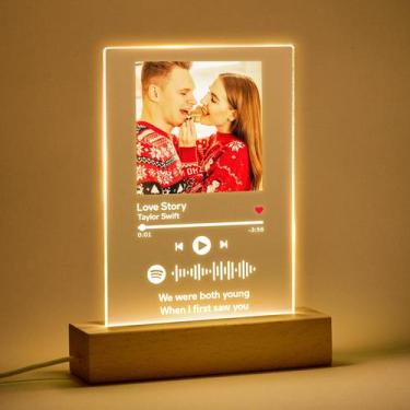 Imagem de Placa personalizada do Spotify, VEELU, presente personalizado para o D