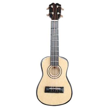 Imagem de Boneca de madeira em escala 1:12 modelo de guitarra em miniatura para 