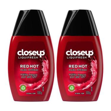 Imagem de Kit 2 Creme Dental em Gel Close Up Liquifresh Red Hot 100g