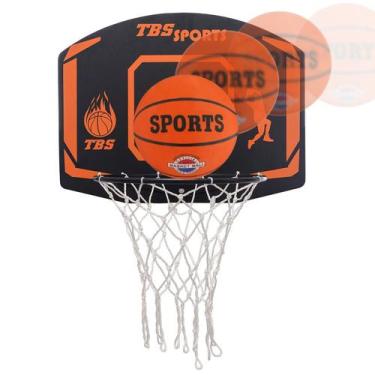 Imagem de Kit Tabela Basquete À Prova Dágua Aro 41cm C/ Rede E Bola - Triboshop,