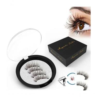 Imagem de Cilios Magneticos Postiços 3D Natural Imã Olho Inteiro