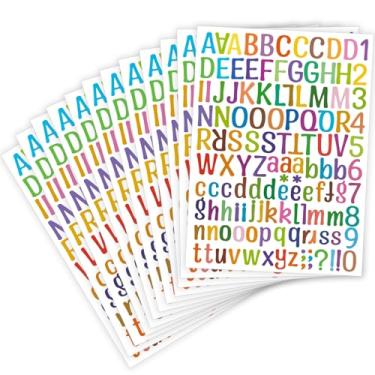Imagem de 1416 peças, 12 folhas, pequenos adesivos de letras de vinil para álbuns, adesivos de letras e números de 2,5 cm para caixa de correio, fora de casa, escritório, placas, janela, porta, faça você mesmo