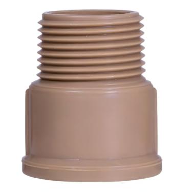 Imagem de Adaptador Soldável em PVC, Marrom, 20-50mm, para Água Fria, Pressão 750 kPa, Conexão Soldável, NBR 5648, com Manual de Instalação (50un - 25mmX3/4)