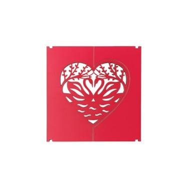 Imagem de Caixa de Presente Amor em MDF – Tampa Vazada Namorados dia das Mães 15cm (Vermelho)