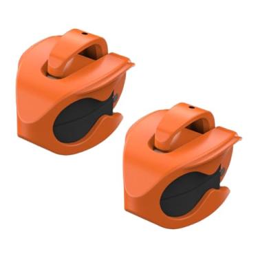 Imagem de RNXRZANK 2x Presilhas para Varas de Pesca, Grampos para Varas, Organização, Fácil Armazenamento, Suportes para Varas, Laranja