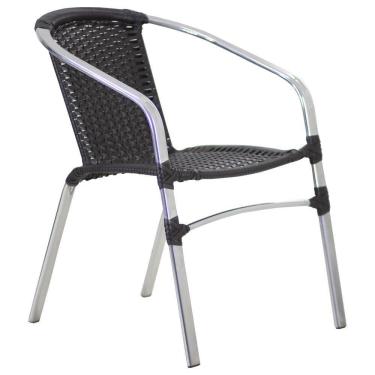 Imagem de Conjunto 4 Cadeiras Floripa Em Alumínio Trama Original Preto