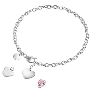 Imagem de LUMINFLY Gargantilha de coração doce com pingentes de panda, colar de ouro delicado para mulheres, conjunto de joias modernas