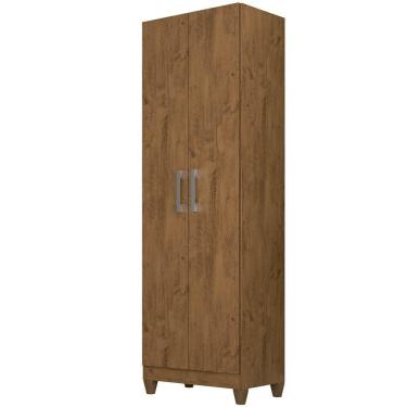 Imagem de Armário Multiuso Organizador 2 Portas Castanho Wood