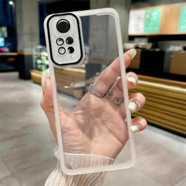 Imagem de Capa de celular para Xiaomi Redmi Note 12 Pro 11 Pro 5G 10 8 9 Redmi 13C 12C 10C A2 A1 9C 9A 8A com protetor de lente de câmera, transparente, para Redmi Note 12 4G