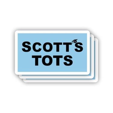 Imagem de (3 peças) Adesivo Scott's Tots com frases motivacionais sarcásticas, citação humorística, decalque de vinil para Kindle, laptop, garrafa de água, capacete rígido de telefone, adesivo de citação de