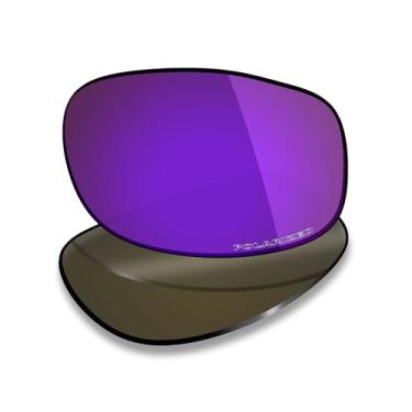 Imagem de Mryok Lentes de reposição polarizadas Plus para óculos de sol Maui Jim Longboard MJ222 61 mm, HD Polarized, proteção UV, resistente a impactos e ajuste perfeito - Roxo plasma