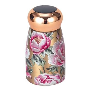 Imagem de Garrafa de água isolada para crianças - Copo pequeno portátil de aço inoxidável estilo chinês | Frascos de comida isolados para café, chá, suco de leite, inverno, viagem, acampamento, escritórios