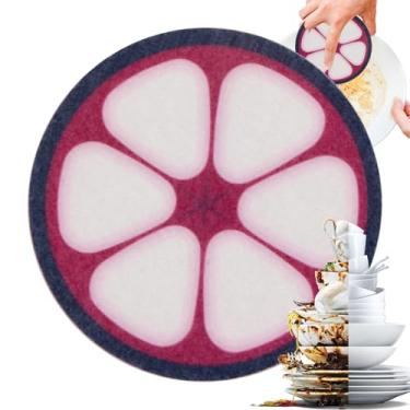 Imagem de Esponjas de cozinha | Esfregador de pratos, almofadas de lavagem em forma de fruta, ferramentas de limpeza para panelas, panelas, azulejos, banheiras, banheiro, churrasqueiras domésticas