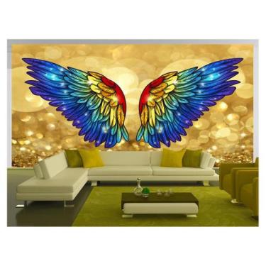 Imagem de Papel De Parede 3D Arte Asas Selfie Insta Cores 3,5M Tra198 - Você Dec