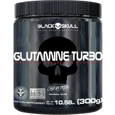Imagem de GLUTAMINE TURBO CAVEIRA PRETA - GLUTAMINA - 300G - BLACK SKULL-Unissex