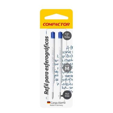 Imagem de Carga Caneta Esferografica Azul Compactor 1005 Plastica 02Un