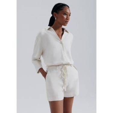 Imagem de Shorts Feminino Alfaiataria Com Linho Hering-Feminino