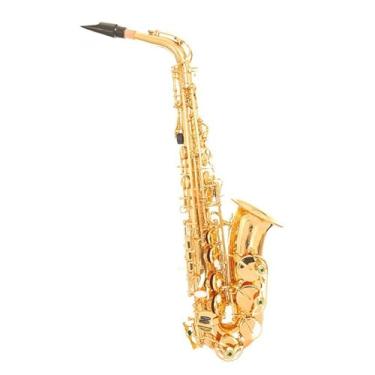 Imagem de Instrumento de saxofone E-flat alto saxofone instrumento de sopro para iniciantes exame profissional desempenho bonito aparência