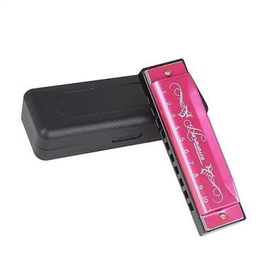 Imagem de Gaita diatônica C chave padrão 10 furos 20 tons gaita com capa fácil de tocar (cor: 05)