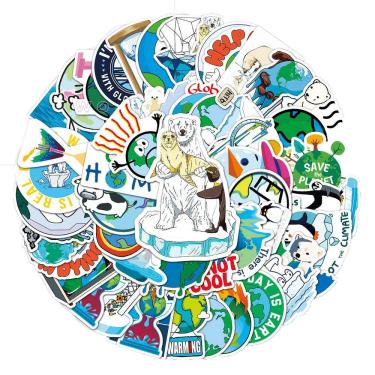 Imagem de Adesivos Globals Warmings Waterproof Vinyl Anime (50 unidades)