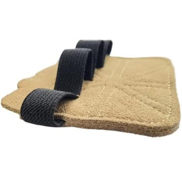 Imagem de Par Luvas de Couro Academia Musculacao Treino protecao Fitnees(Mostarda)