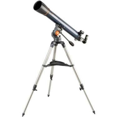 Imagem de Celestron - Telescópio refrator AstroMaster 90AZ - Telescópio refrator para iniciantes - Ótica de vidro totalmente revestida - Tripé de altura ajustável - Pacote de software de astronomia bônus