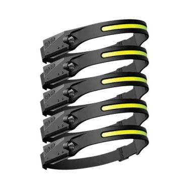 Imagem de Lanterna De Cabeça LED Recarregável Com Sensor USB Para Camping, Pesca