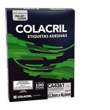 Imagem de Etiqueta Adesiva A4 CA4361, 63.5x46.6mm, 100 Folhas