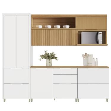 Imagem de Armário De Cozinha Completa 100% Mdf 6 Portas 6 Gavetas Mariah Nesh