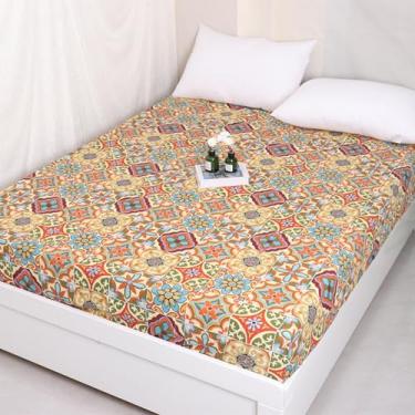 Imagem de Lençol de baixo com elástico extra profundo Califórnia king qualidade hotel qualidade hotel puro algodão lençol de baixo com elástico fácil de cuidar