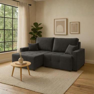 Imagem de Sofá Retrátil Reclinável Firenze 2,10m Star Confort, Chumbo