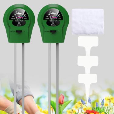 Imagem de Medidor de pH do solo 3 em 1 testador de umidade, leve, pH, ferramenta de medição para jardim, fazenda, planta, ao ar livre, interior, cuidados com o gramado, água solo, sensor de higrômetro de solo para jardinagem, kit de teste para jardim