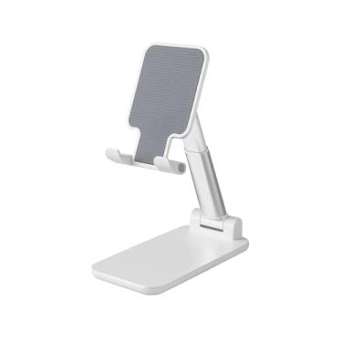 Imagem de Suporte Ajustável para Celular e Tablet Dobrável Retrátil Base de Mesa Multiângulo