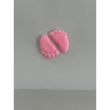 Imagem de Kit Com 50 Pares De Pezinhos Sabonete Glicerinado Artesanal Para Lembrancinhas De Festas e Maternidade (50, Rose bebê)