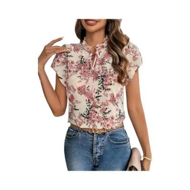 Imagem de Camisa feminina plus size 2025 primavera verão nova moda gola alta est