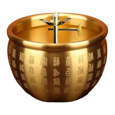 Imagem de FLCPJGV Suporte para Lâmpada de Ghee em Cobre, Suporte para Lâmpada de óleo, Suporte para Lâmpada de Manteiga, Oferenda de Buda, Suporte para Vela Tealight Pa, Estilo a