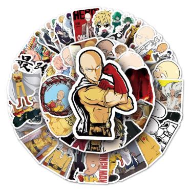 Imagem de Pacote de adesivos One Punch Man Anime 57 unidades 4-8 cm