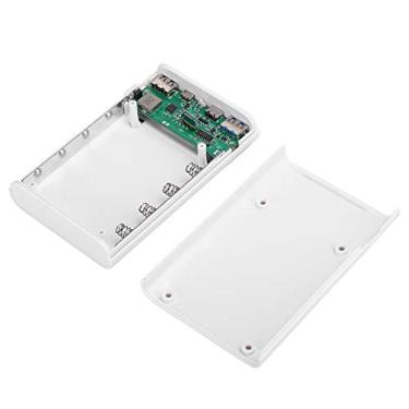 Imagem de Ymiko Kit DIY Portátil de Caixa de Bateria 4 X, Carga Rápida, Sem Soldagem, Caixa de Energia Móvel Reutilizável (Branco)