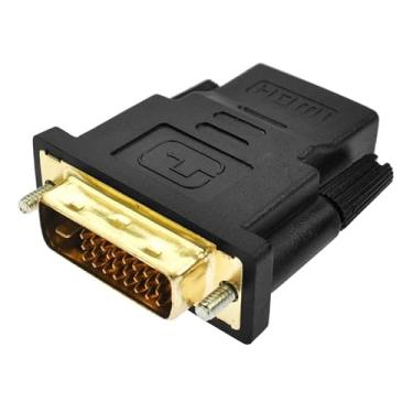 Imagem de Adaptador DVI-D 24+1 pino macho para HDMI 19 pinos fêmea para monitor/HDTV