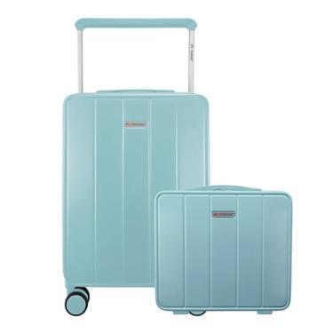 Imagem de Kit Mala de Viagem de Bordo em Policarbonato 10kg com Frasqueira Gladiador Infinity V1 (Turquesa)