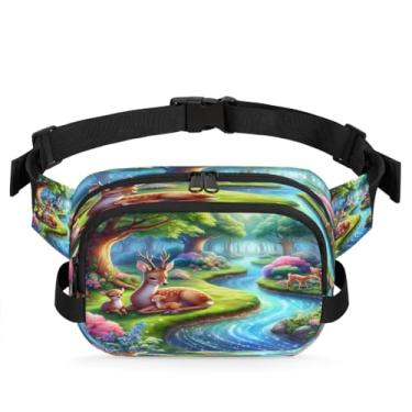 Imagem de Pochete preta para mulheres e homens com alça ajustável, bolsa transversal, bolsa de peito, bolsa tiracolo, Cor 6