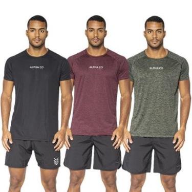 Imagem de Kit 3 Camisetas Dry Alpha Co Masculina-Masculino