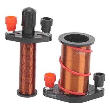 Imagem de AUNMAS Bobina Secundária Primária Bobina de Indução Eletromagnética Instrumento Experimental Ferramenta de Ensino de Física Lenz Law Equipamento de Demonstração para Laboratório de Ciências do